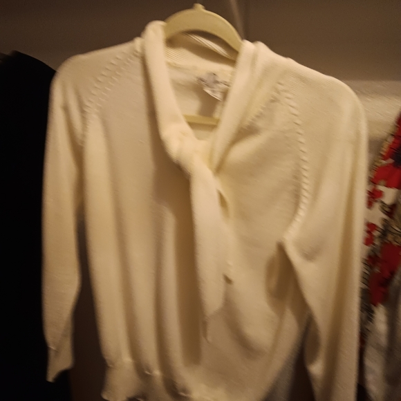 Vintage sweater with tie. Purchased from the Denver department store - Picture 1 of 3